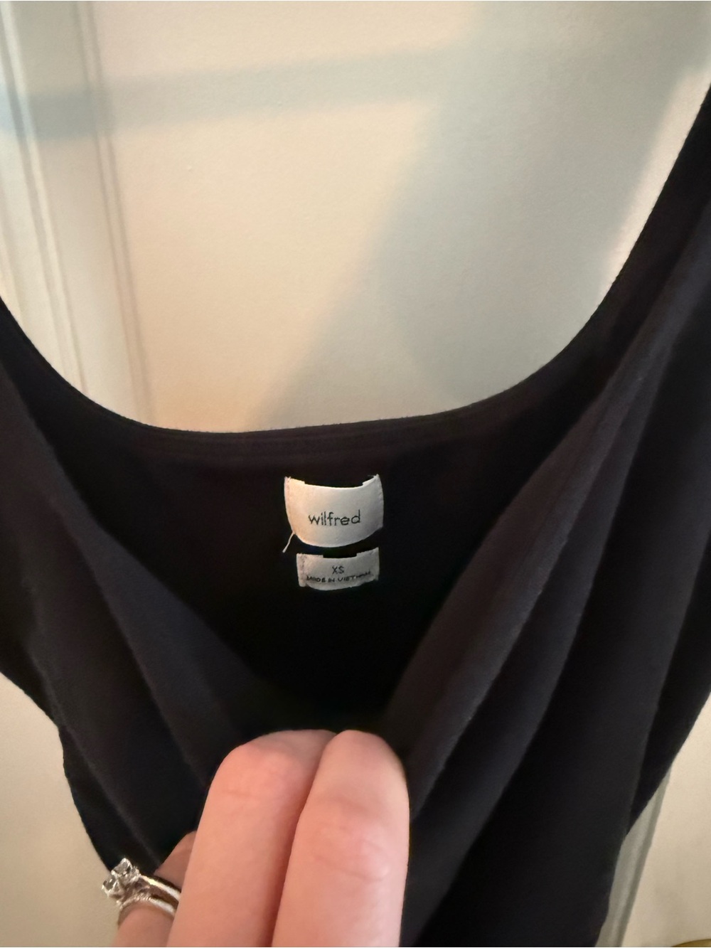 Wilfred Black Draped Midi Dress - Picture 2 of 4